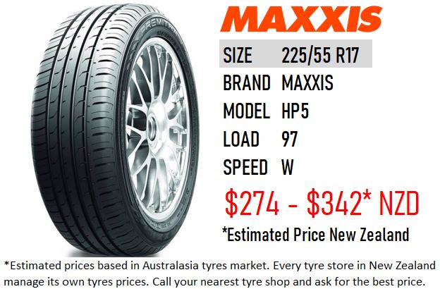 225/55 R17 HP5 MAXXIS - NEW ZEALAND