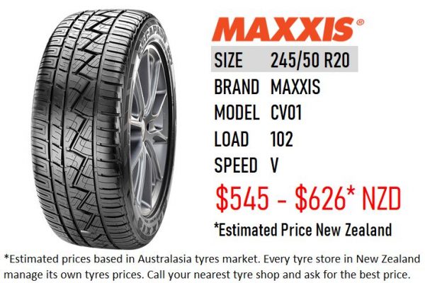 245/50 R20 CV01 MAXXIS- NEW ZEALAND