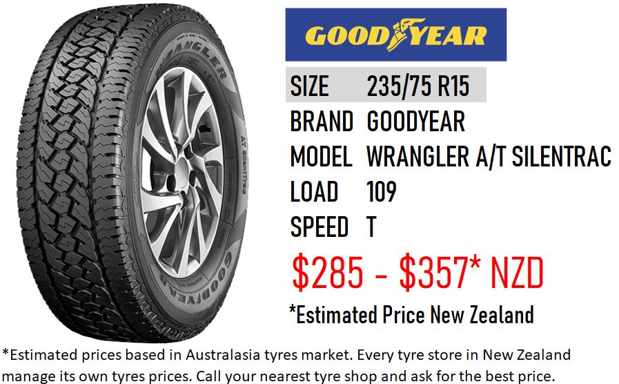 ▷ 235/75 R15 WRANGLER AT SILENTRAC - NEW ZEALAND