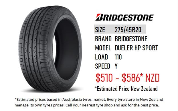 275/45 R20 DUELER HP SPORT BRIDGESTONE